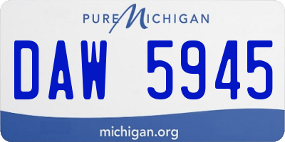 MI license plate DAW5945
