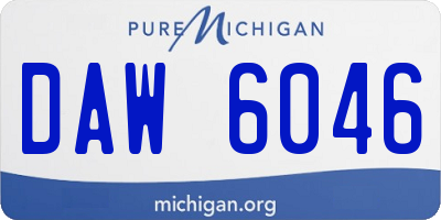 MI license plate DAW6046