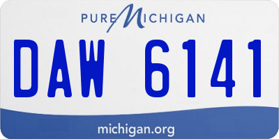 MI license plate DAW6141