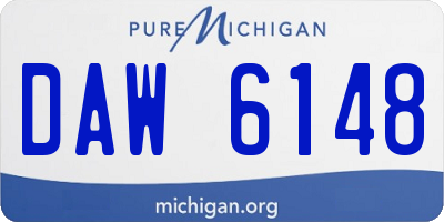 MI license plate DAW6148