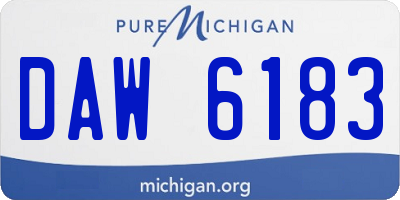 MI license plate DAW6183