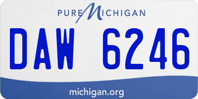 MI license plate DAW6246