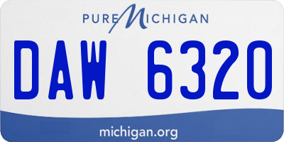 MI license plate DAW6320
