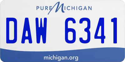 MI license plate DAW6341