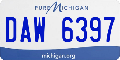 MI license plate DAW6397