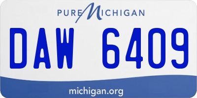 MI license plate DAW6409