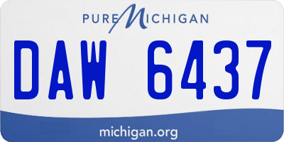 MI license plate DAW6437