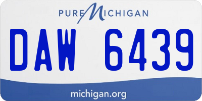 MI license plate DAW6439