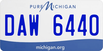 MI license plate DAW6440