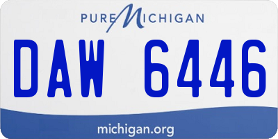 MI license plate DAW6446