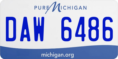 MI license plate DAW6486