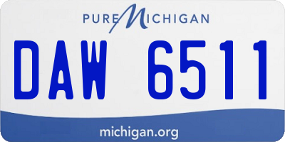 MI license plate DAW6511
