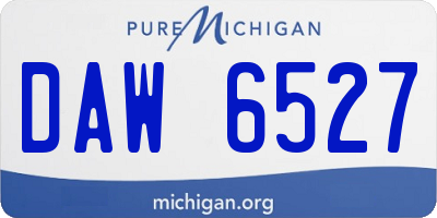 MI license plate DAW6527