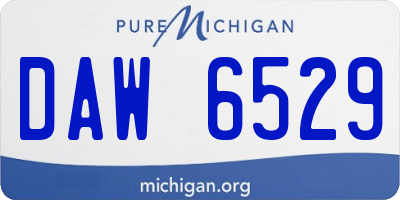 MI license plate DAW6529