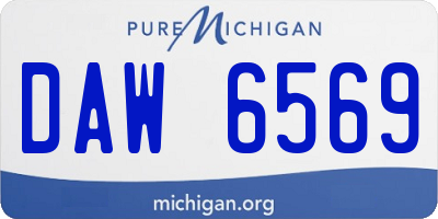 MI license plate DAW6569