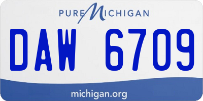 MI license plate DAW6709