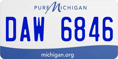 MI license plate DAW6846