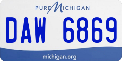 MI license plate DAW6869