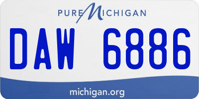 MI license plate DAW6886