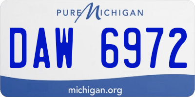 MI license plate DAW6972