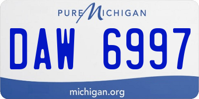 MI license plate DAW6997