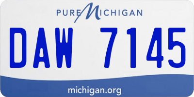 MI license plate DAW7145