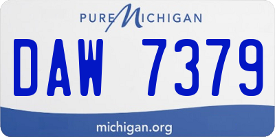 MI license plate DAW7379