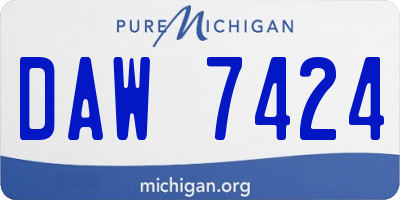 MI license plate DAW7424