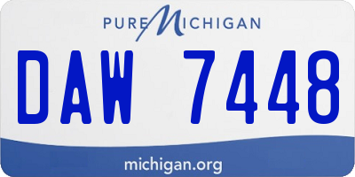 MI license plate DAW7448