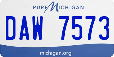 MI license plate DAW7573