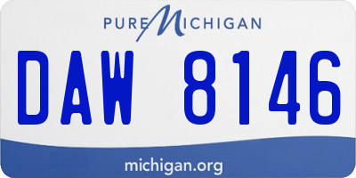 MI license plate DAW8146