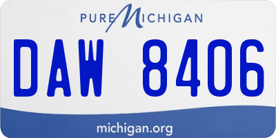 MI license plate DAW8406