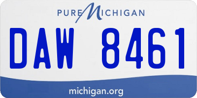 MI license plate DAW8461