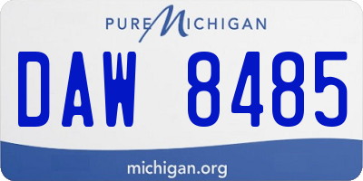 MI license plate DAW8485