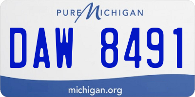 MI license plate DAW8491