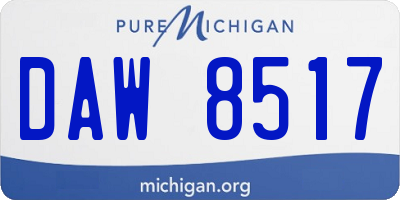 MI license plate DAW8517