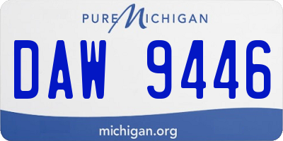 MI license plate DAW9446