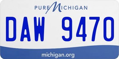 MI license plate DAW9470