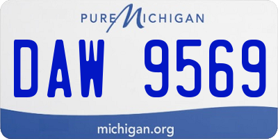MI license plate DAW9569