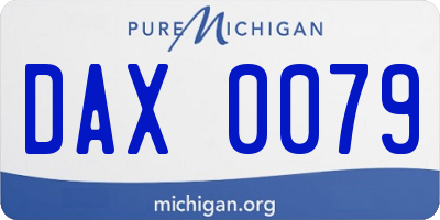 MI license plate DAX0079
