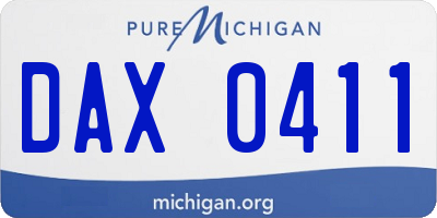 MI license plate DAX0411