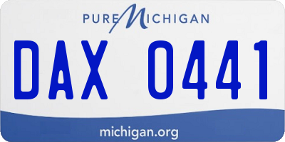 MI license plate DAX0441