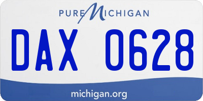 MI license plate DAX0628