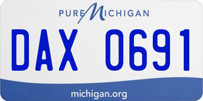 MI license plate DAX0691