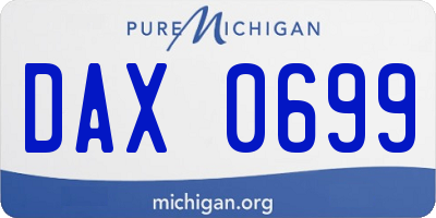 MI license plate DAX0699