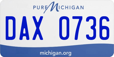 MI license plate DAX0736