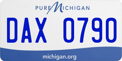 MI license plate DAX0790