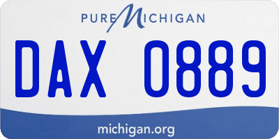 MI license plate DAX0889