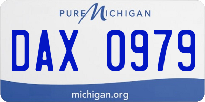 MI license plate DAX0979