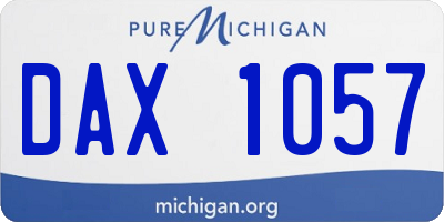 MI license plate DAX1057